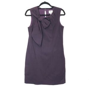MILLY Women Sz M Nicolla Bow Shoulder Sheath Dress